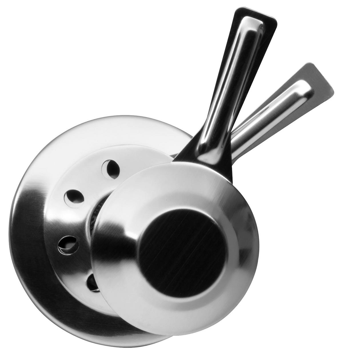 Fondue-Set 6 Gabeln Edelstahl - Silberfarben/Kupferfarben, Trend, Metall (23/17/17cm) - Mäser