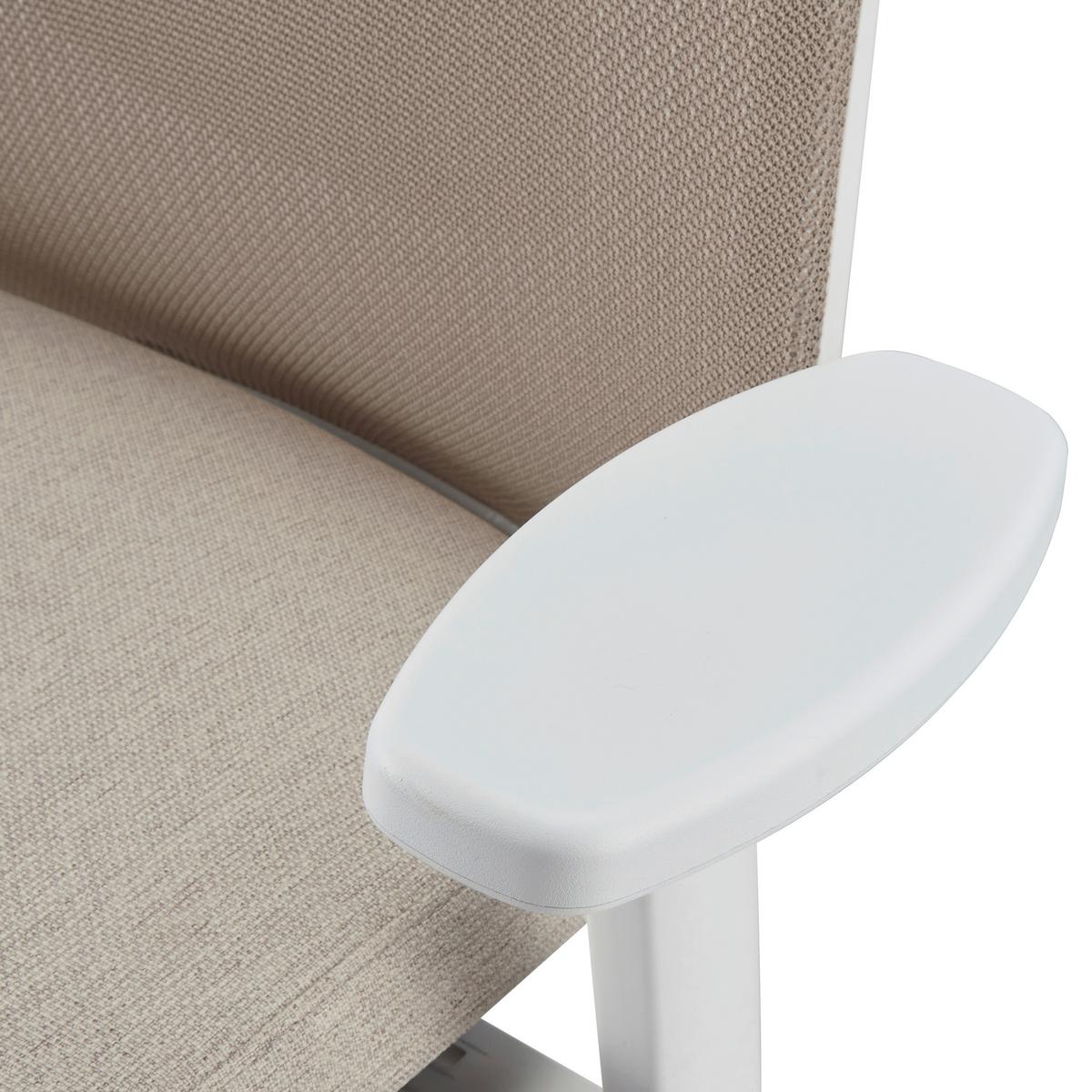 Drehstuhl Skandis Pro Weiß/Beige B: 71cm - Beige/Weiß, MODERN, Kunststoff/Textil (71/131/66cm) - MID.YOU