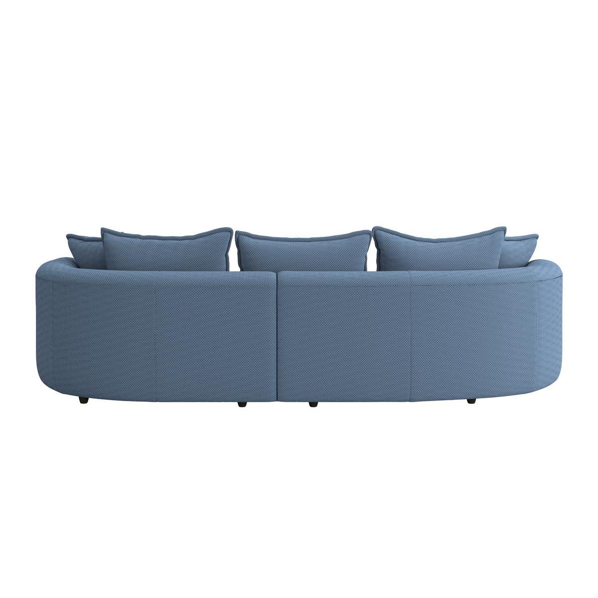 Ecksofa Levi - Schwarz/Dunkelblau, MODERN, Textil (287/168cm)