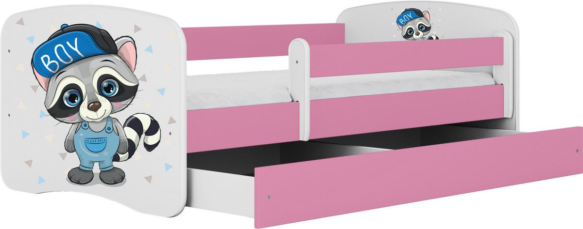Kinder-/Juniorbett Babydreams inkl. Matratze 80x160 - Pink/Birkefarben, MODERN, Holz/Holzwerkstoff (80/160cm) - MID.YOU