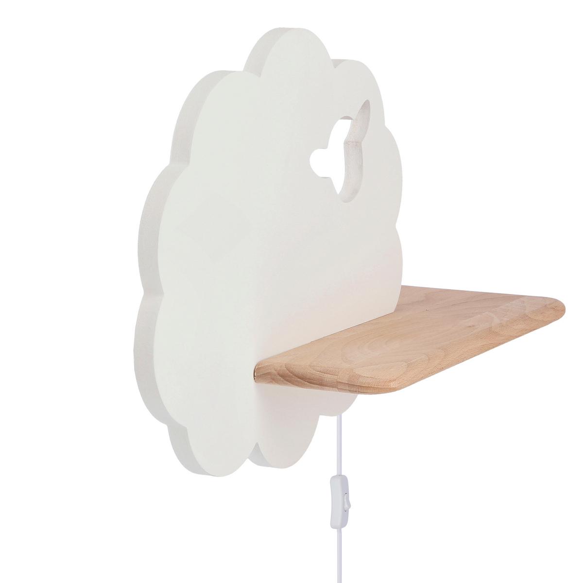 Kinderwandleuchte Sheep - Weiß, Basics, Holz/Holzwerkstoff (36/12/24cm)