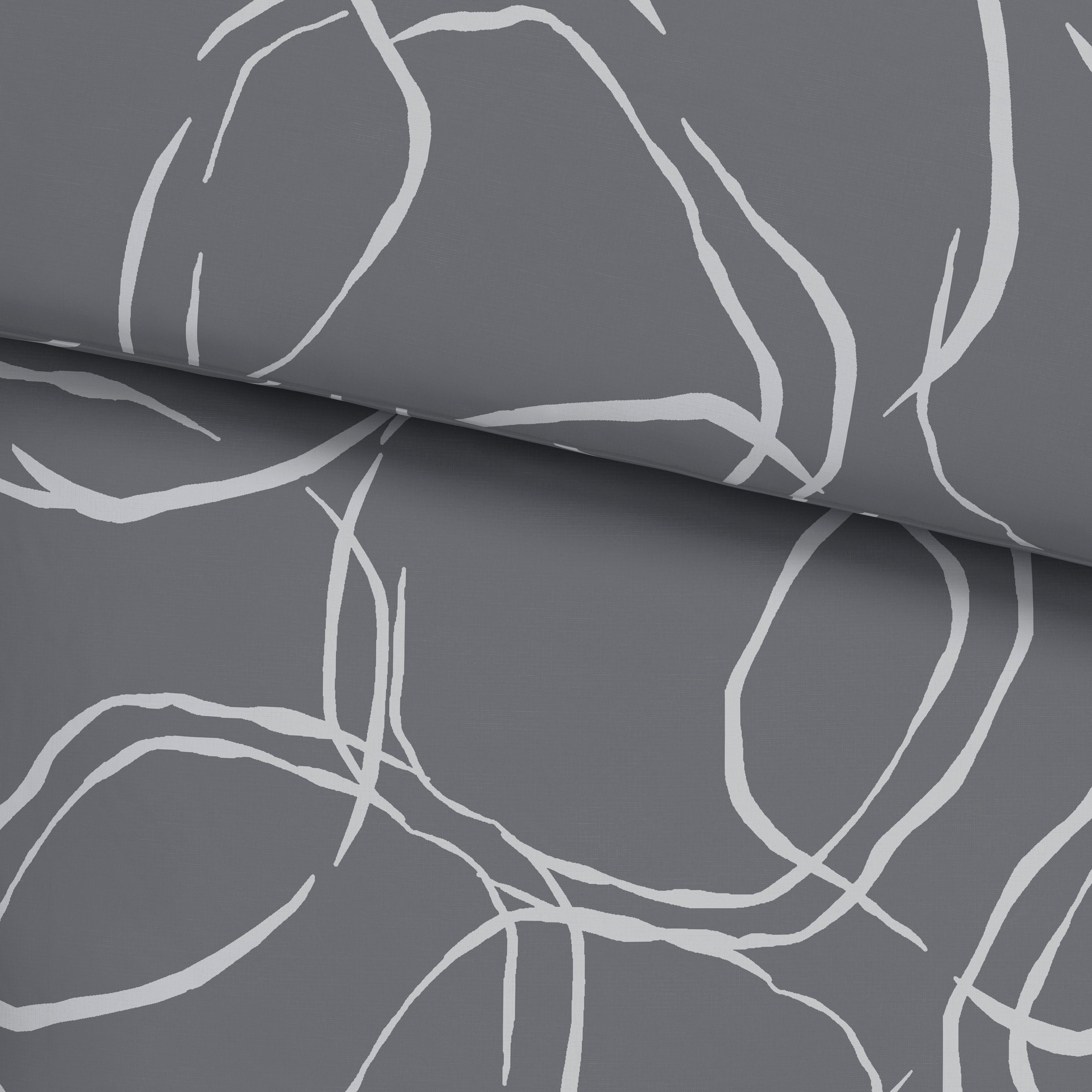 Bettwäsche Stones - Anthrazit, MODERN, Textil - Luca Bessoni