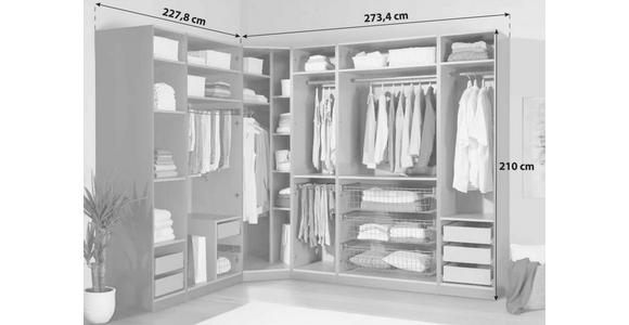 Offener Kleiderschrank 273 cm Unit Anthrazit - Anthrazit, MODERN, Holzwerkstoff (273,4/210/227,8cm) - Ondega