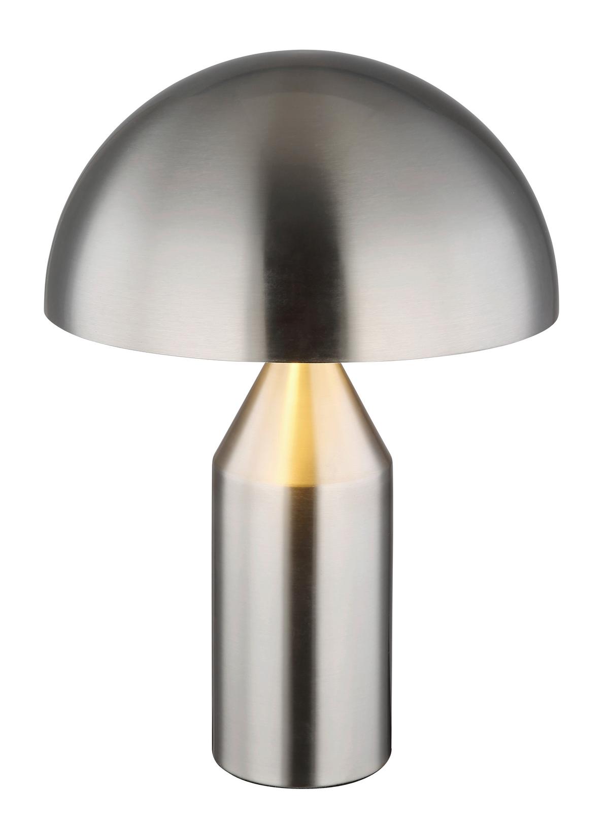 Tischleuchte 21030n - Weiß/Nickelfarben, Design, Metall (28/39cm) - Globo