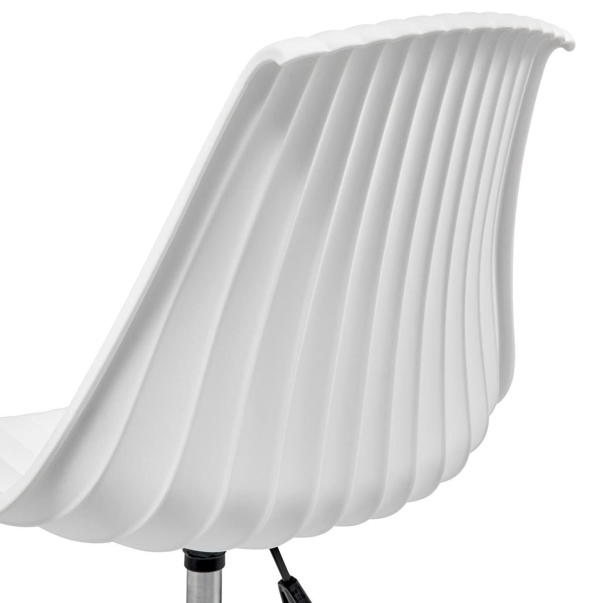 Drehstuhl Devon - Weiß, LIFESTYLE, Kunststoff/Metall (44/75-85/56cm) - Livetastic