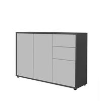 Kommode Mailand Anthrazit/weiß B: 105,5cm - Anthrazit/Schwarz, MODERN, Holzwerkstoff (105,5/73/33cm) - MID.YOU