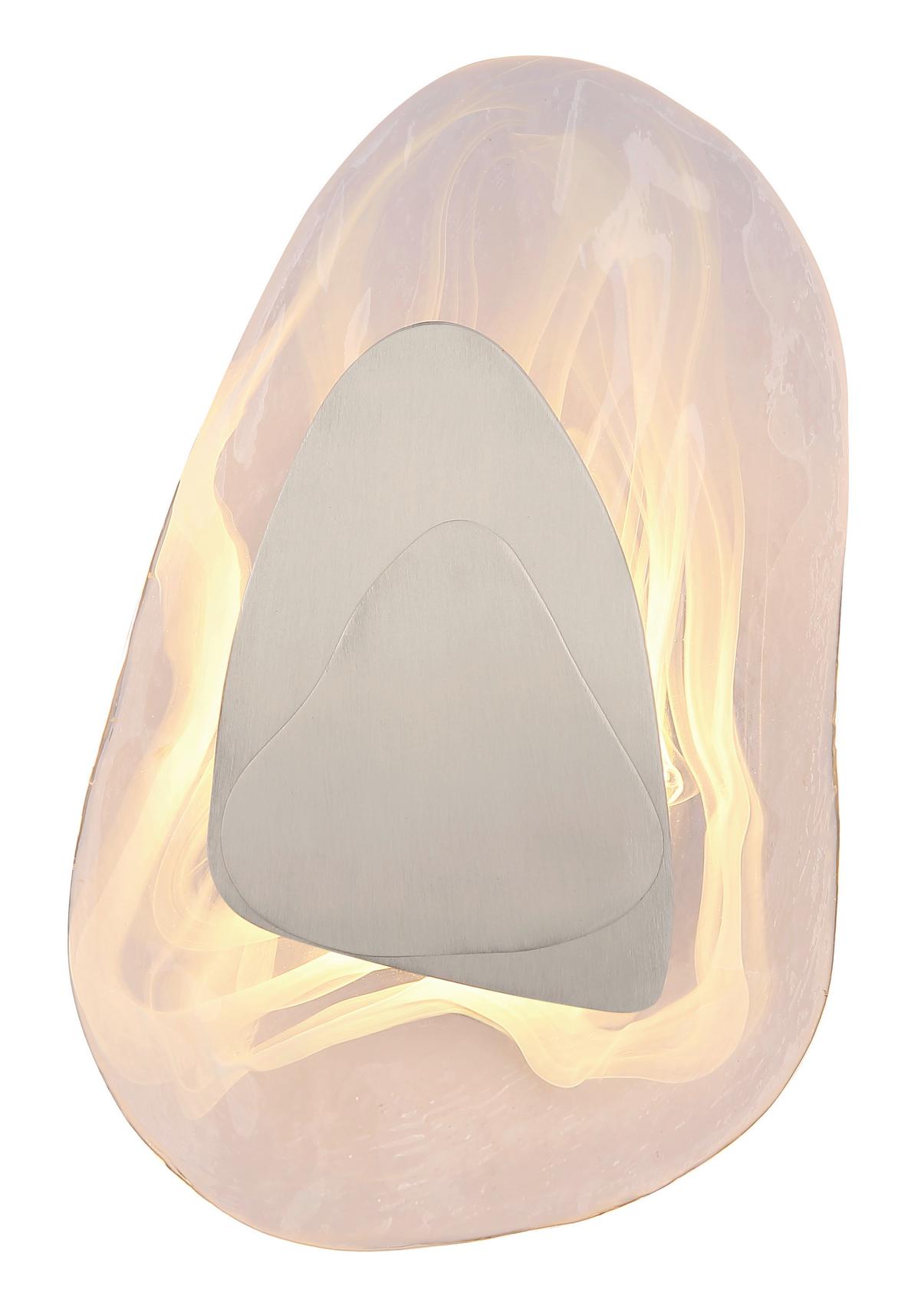 LED-Wandleuchte 78411n Dorsey - Klar/Weiß, Design, Glas/Metall (20,3/31,5cm) - Globo
