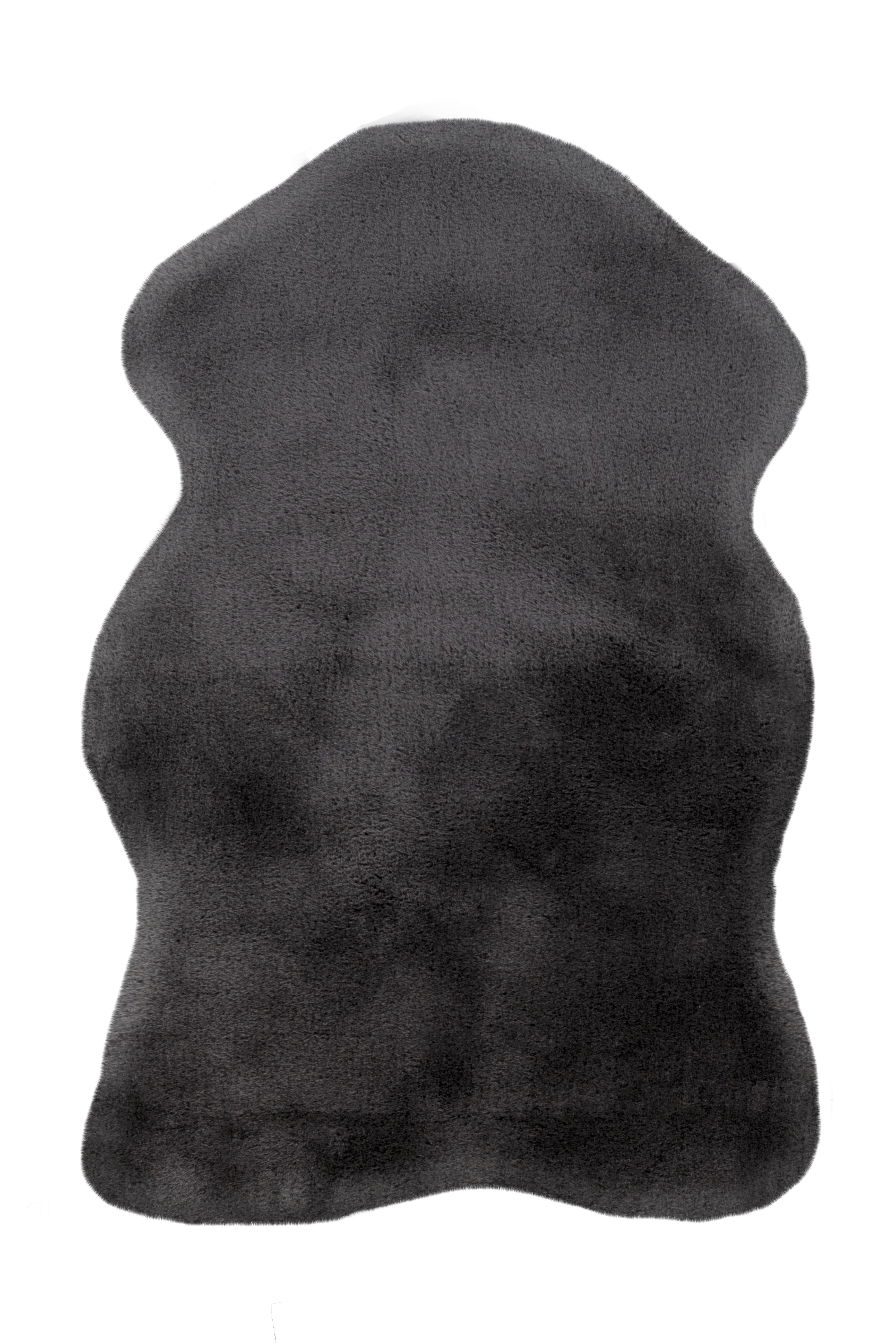 Kunstfell Rabbit Anthrazit 60x90 Cm Textil