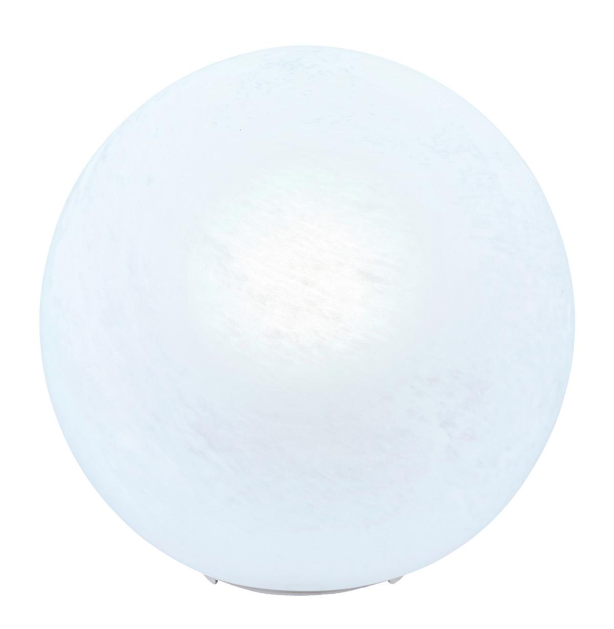 Tischleuchte Exkl. 1xe27, 60w - Weiß, Design, Glas/Metall (25/24,5cm) - Globo