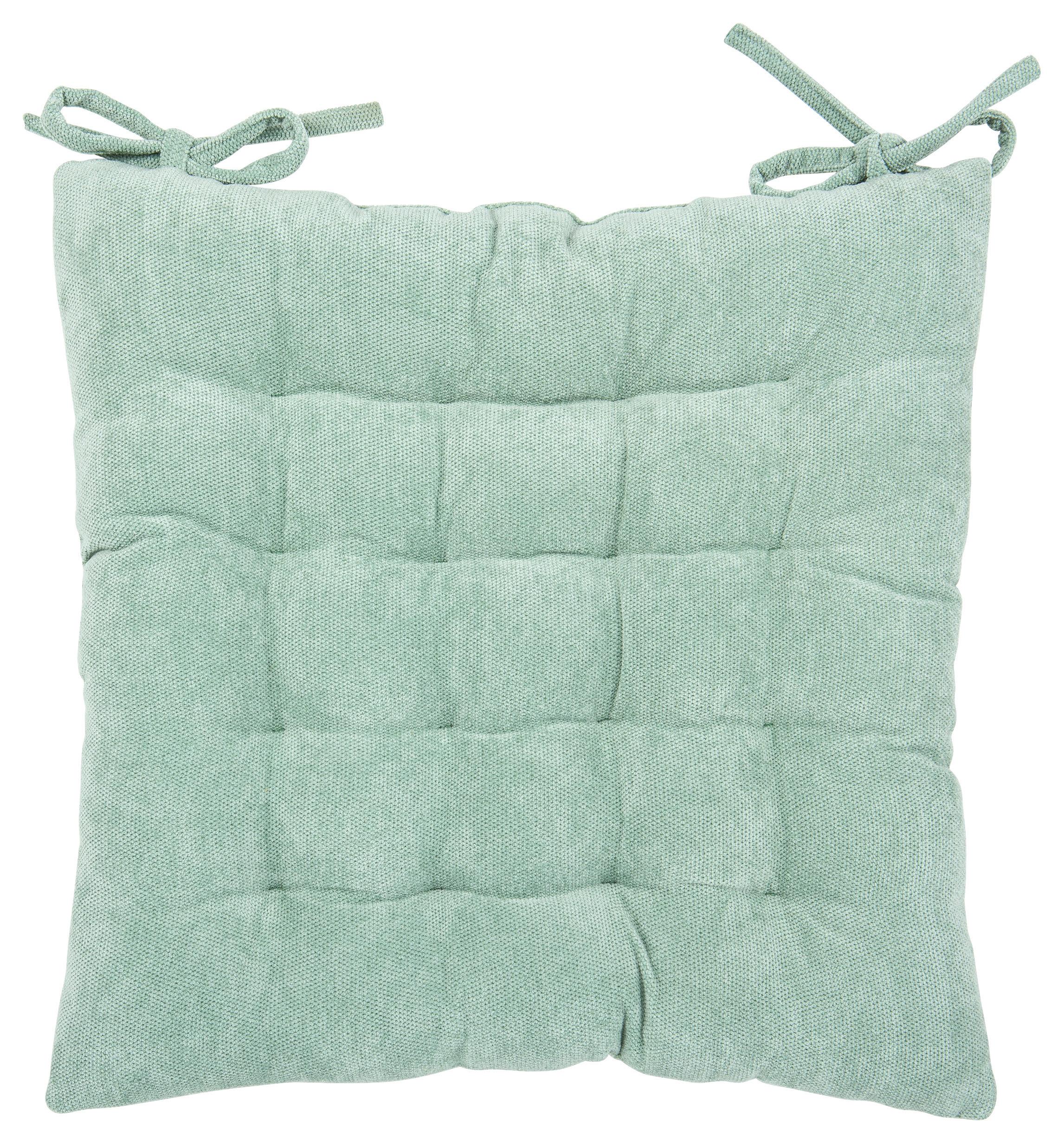 Sitzkissen Campino Mintgrün 40x40 Cm Polyester - Mintgrün, MODERN, Textil (40/40/4cm) - Luca Bessoni