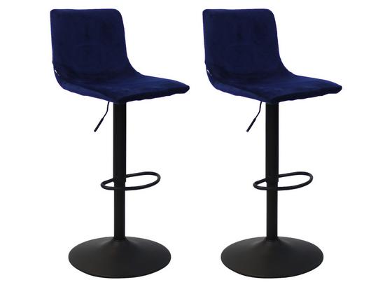 Barhocker-Set Frenkie B: 42,5 cm Dunkelblau - Schwarz/Dunkelblau, LIFESTYLE, Textil/Metall (42,5/111/42cm) - Livetastic Barhocker-Set Frenkie B: 42,5 cm Dunkelblau - Schwarz/Dunkelblau, LIFESTYLE, Textil/Metall (42,5/111/42cm) - Livetastic