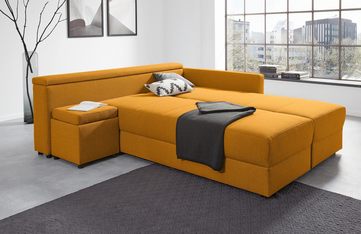 Ecksofa Looks Iii - Gelb/Schwarz, Design, Textil (229/287cm) - LOOKS by W.Joop