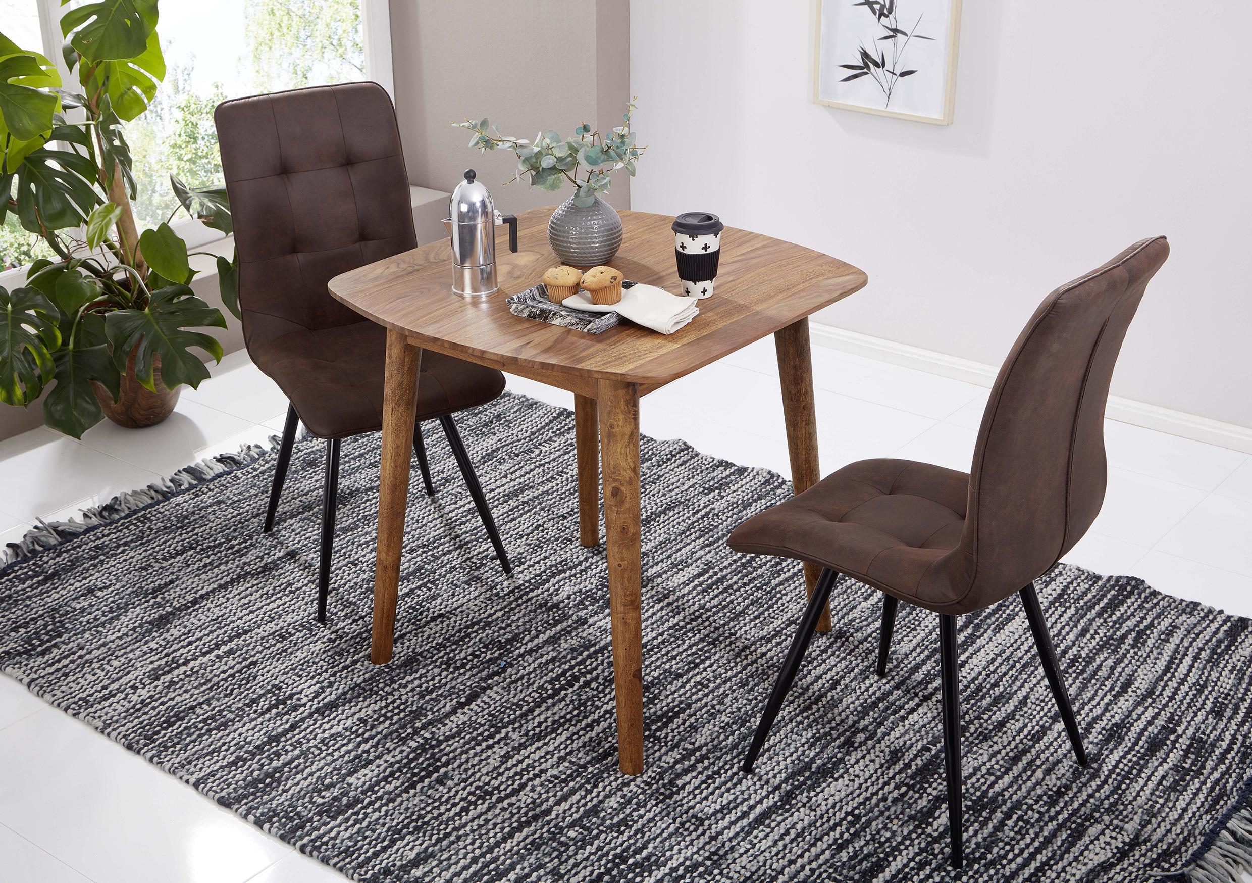 Jedálenský stôl masív š:80cm - farba indického palisandra, Modern, drevo (80/80/78cm) - MID.YOU