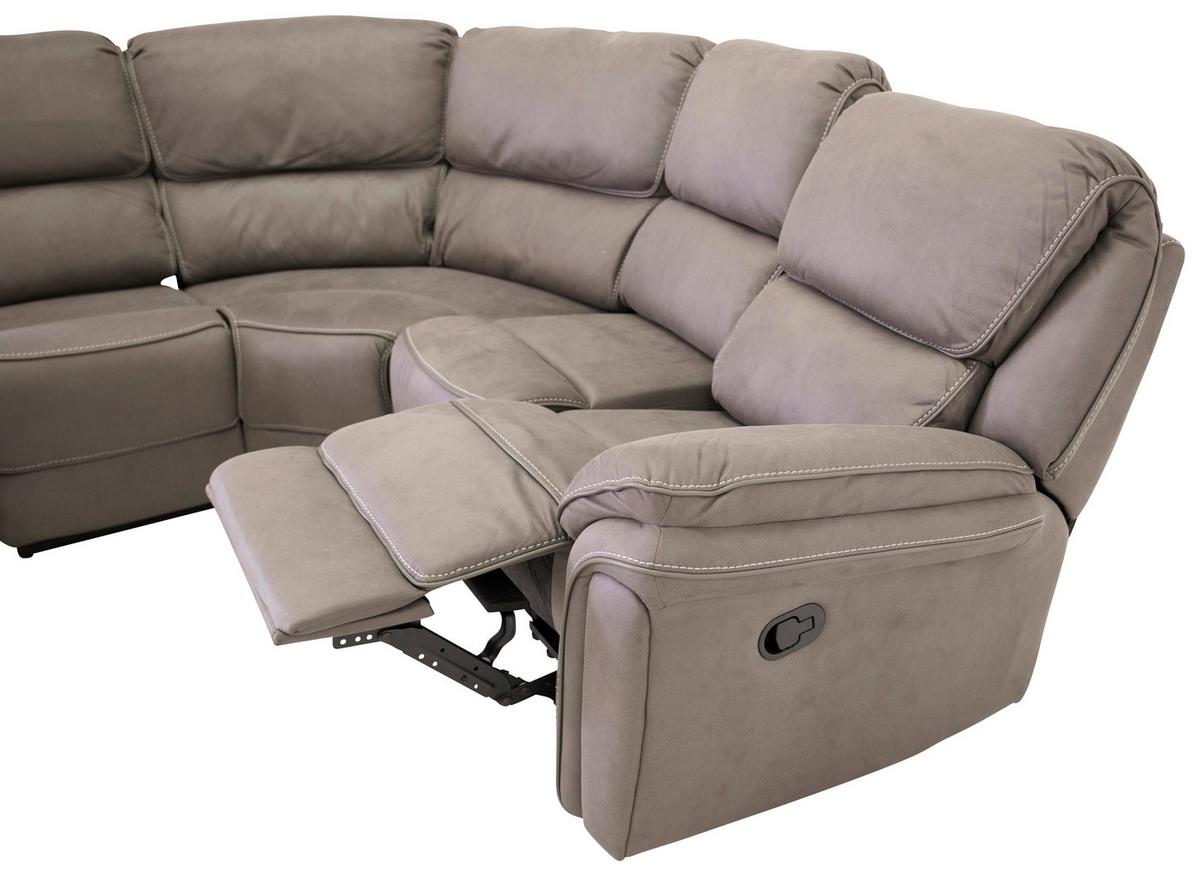 Ecksofa Saranda - Schwarz/Grau, Design, Kunststoff/Textil (169/169cm) - Livetastic