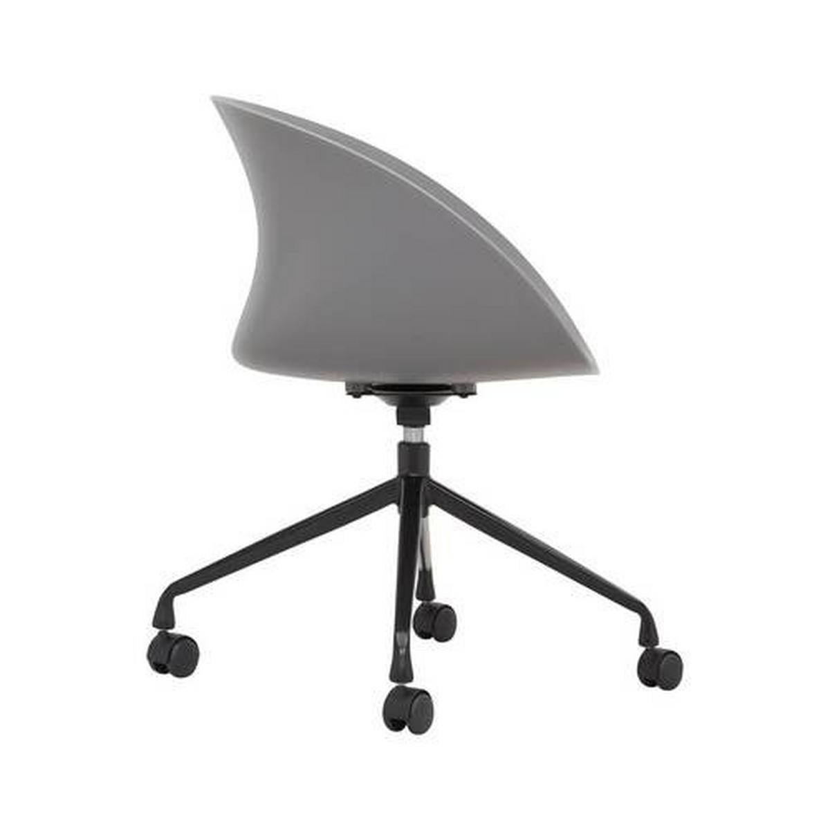 Otočná kancelářká židle LIA Šedá - šedá/černá, Moderní, kov/textil (56,5/75,5/51cm) - Bessagi Home