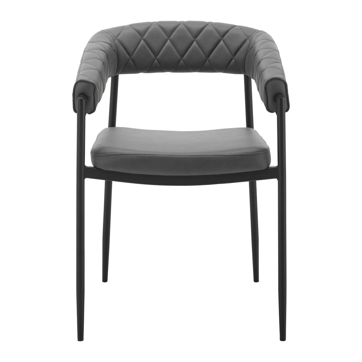 Židle LANI šedá - šedá/černá, Moderní, kov/dřevo (55/76/57cm) - Bessagi Home