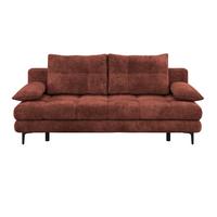 Schlafsofa Perla Rot B: 203 Cm - Bordeaux/Schwarz, KONVENTIONELL, Textil (203/94/96cm)