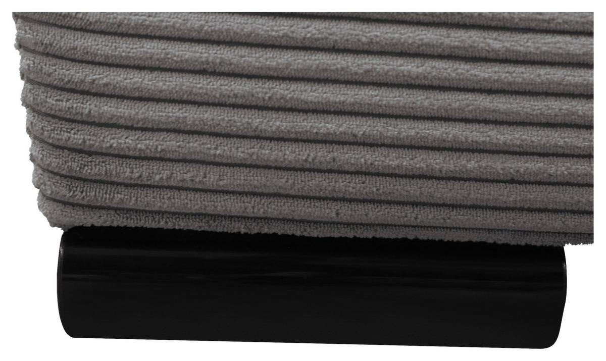 2-Sitzer-Sofa Yellow Mit Schlaffunktion Grau Cord - Schwarz/Grau, Design, Textil (154/93/85cm) - MID.YOU