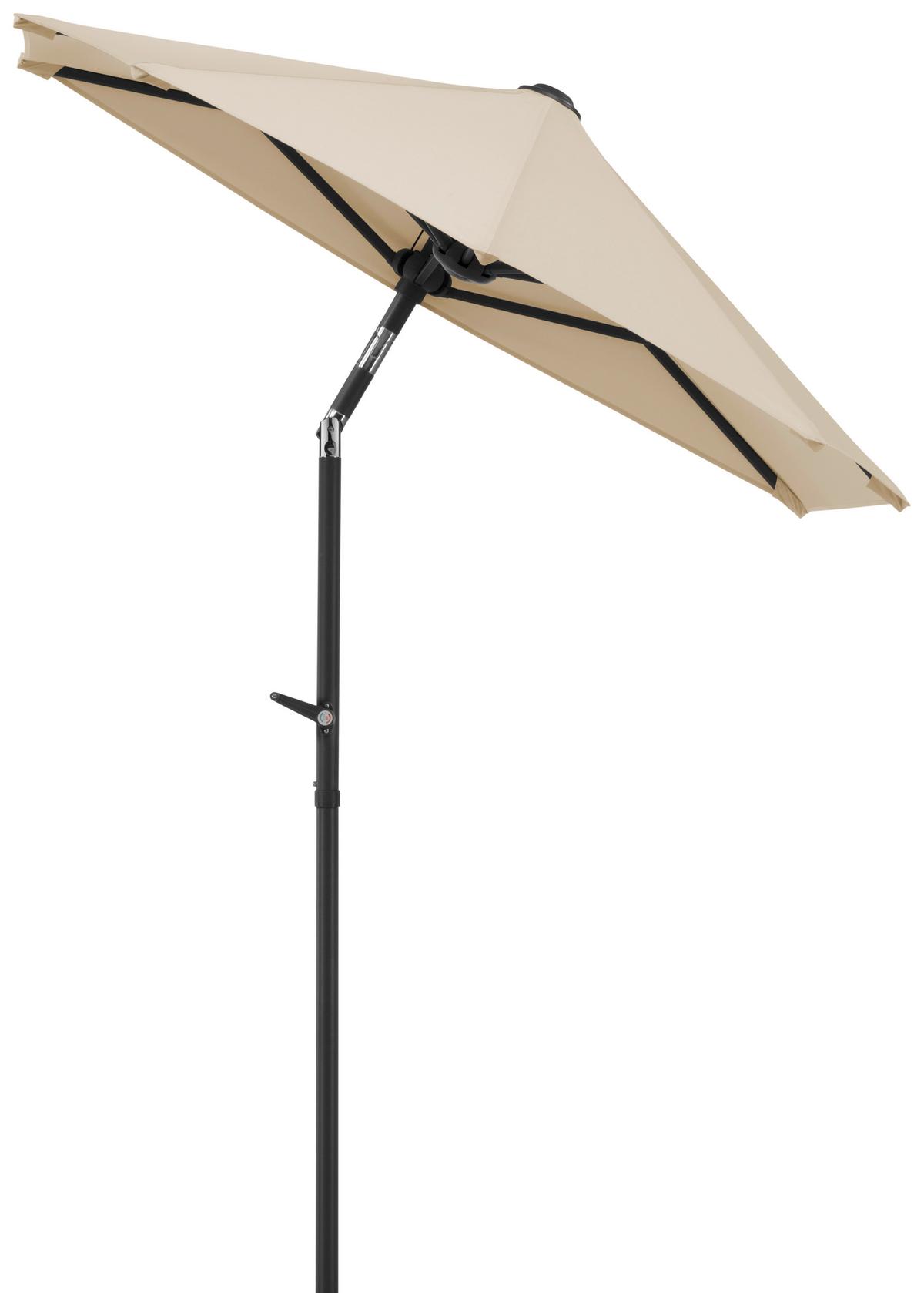 Ampelschirm Salerno Mezza BxHxT: 150x228x150 cm Naturfarben - Anthrazit/Naturfarben, Basics, Textil/Metall (150/228/150cm) - Schneider