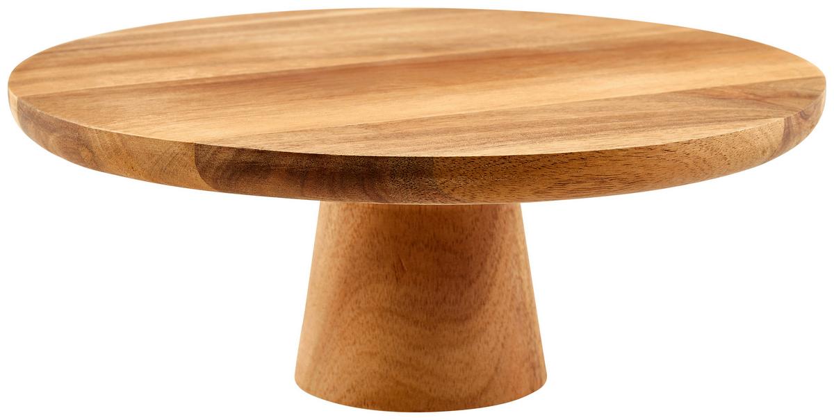 Tortenplatte Rund Echtholz David 28x11 cm Naturfarben - Naturfarben, Basics, Holz (28/11cm) - James Wood