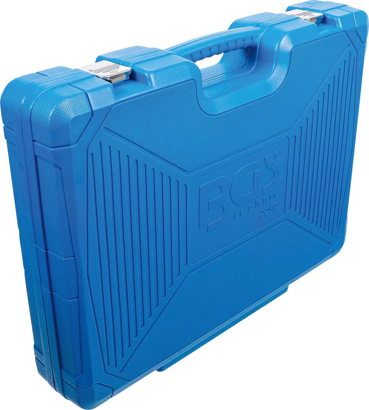 Steckschlüssel-Satz-Sechskant Blau/Silberfarben B: 45 cm - Blau/Silberfarben, Basics (66/45/12cm)