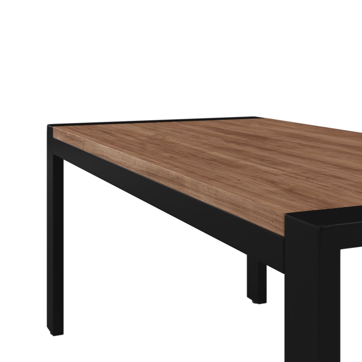 Jedálenský stôl ALEYA 180, hnedá - hnedá/čierna, Modern, kov/drevo (180/76/90cm) - Bessagi Home