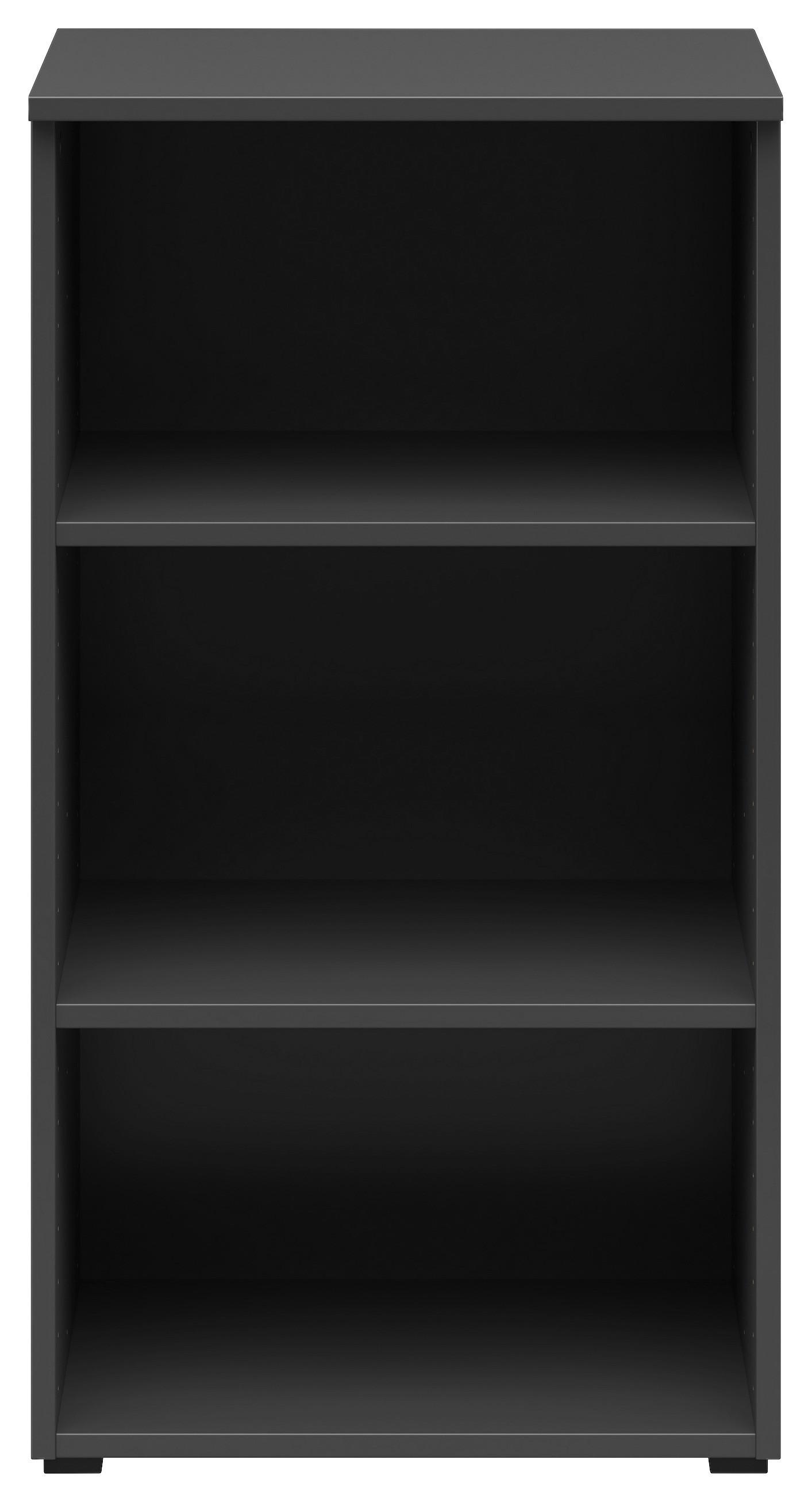 Regál MULTISTAURAUM š: 45 cm - barvy grafitu/antracitová, Moderní, kompozitní dřevo/plast (45/83/40cm)