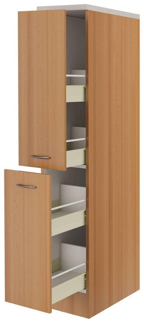 Apothekerschrank Nano B: 30 cm Buchefarben 2 Auszüge - Buchefarben, KONVENTIONELL, Holzwerkstoff (30/160,6/60cm) - FlexWell