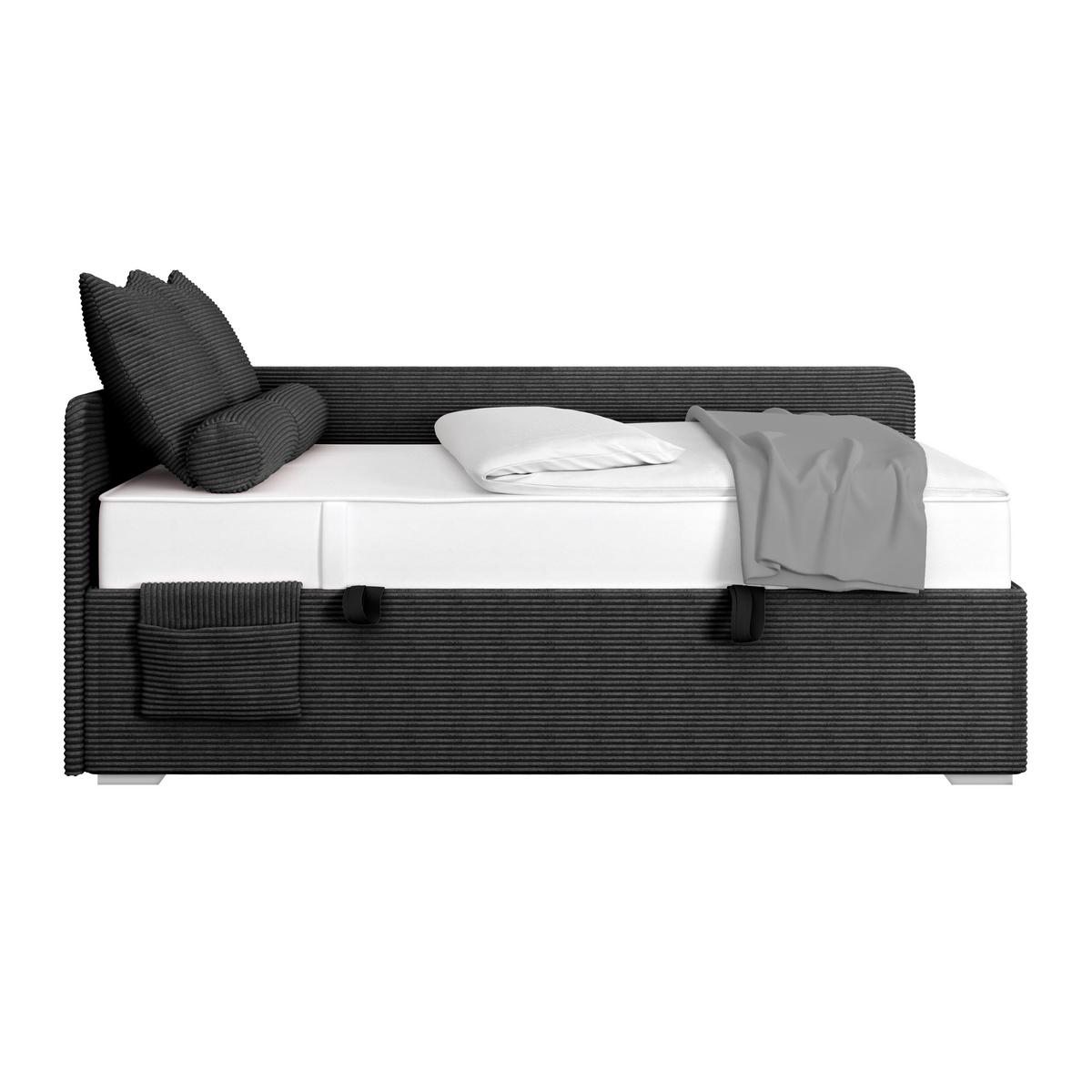 Polsterbett Remi - Chromfarben/Silberfarben, MODERN, Holz/Textil (140/200cm)