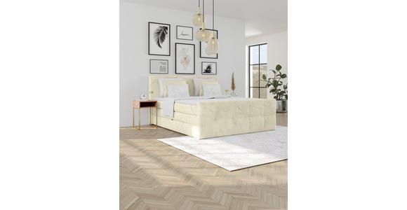 Boxspringbett mit Topper und Bettkasten 180x200 cm Medino - Champagner, KONVENTIONELL, Holz/Holzwerkstoff (180/200cm) - Luca Bessoni