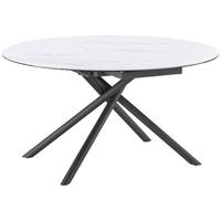 Esstisch Tiana - Schwarz/Weiß, LIFESTYLE, Glas/Keramik (90-140/76/140cm) - MID.YOU