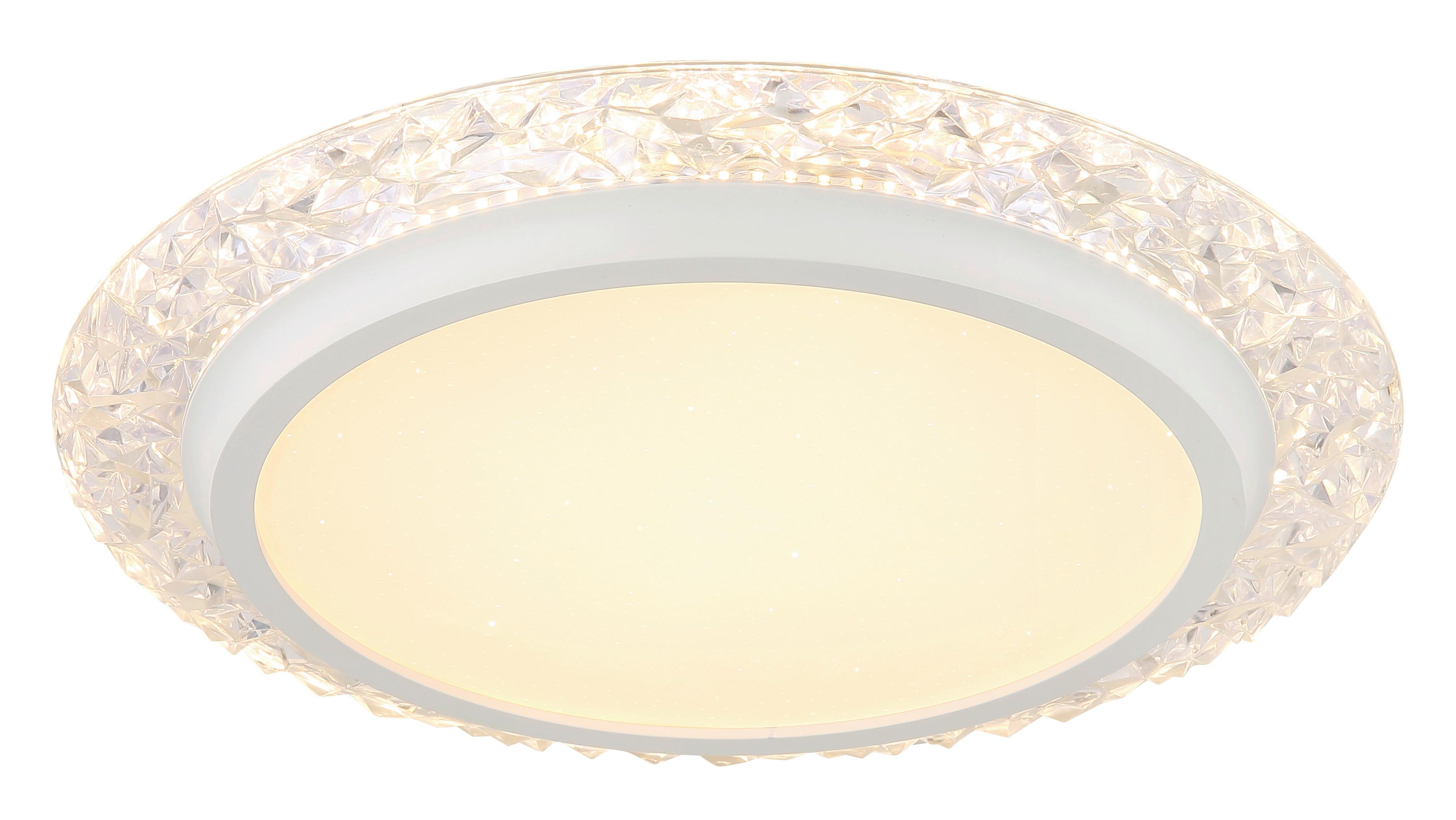 LED-Deckenleuchte 48294-22 - Transparent/Weiß, KONVENTIONELL, Kunststoff/Metall (40/6cm) - Globo