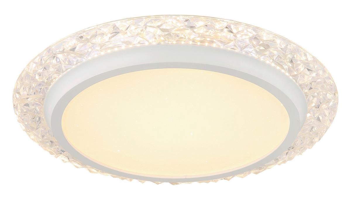 LED-Deckenleuchte 48294-22 - Transparent/Weiß, KONVENTIONELL, Kunststoff/Metall (40/6cm) - Globo