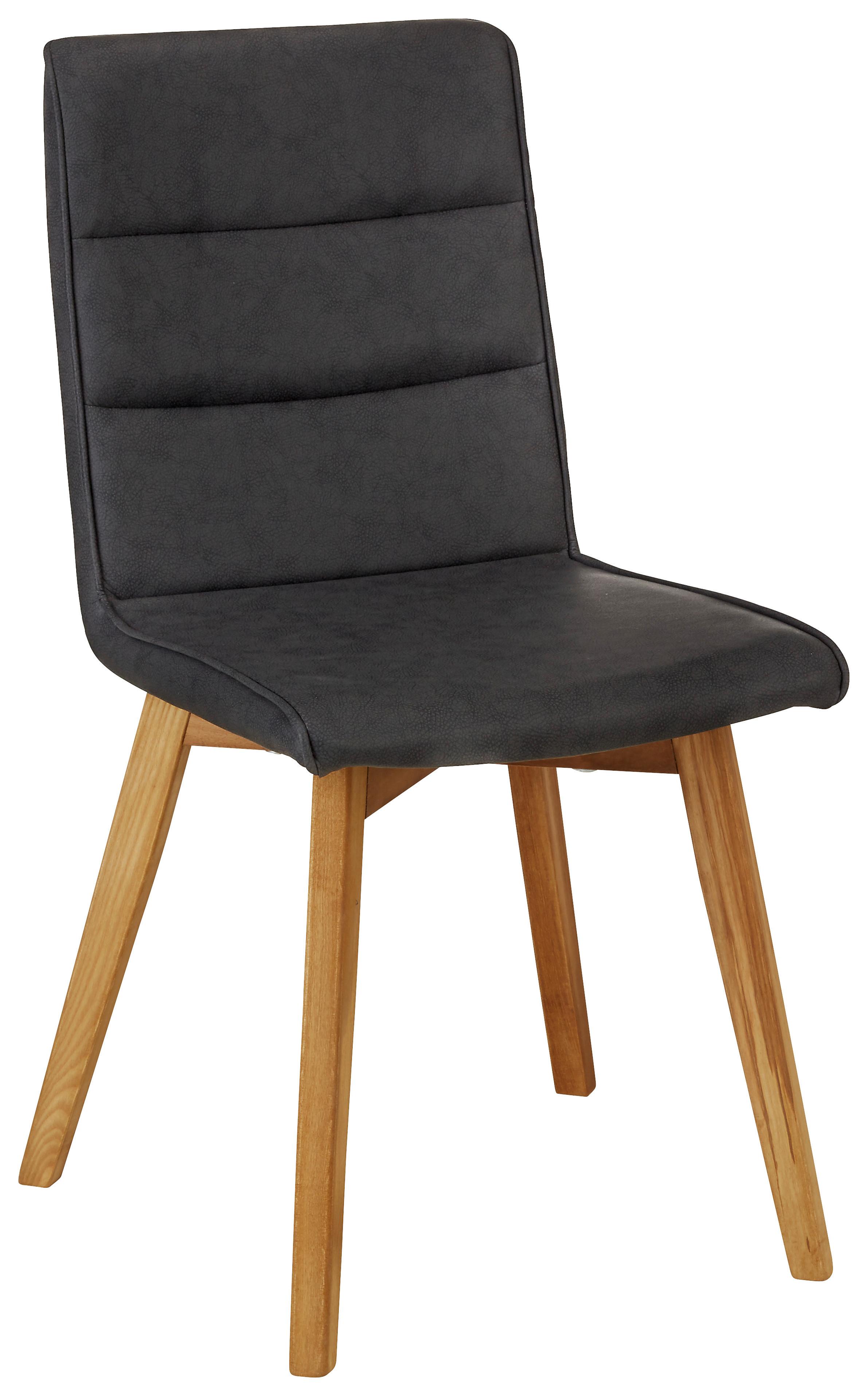 Židle Ellie -Top- - černá/barvy dubu, Moderní, dřevo/textil (44/87/55,5cm) - Zandiara