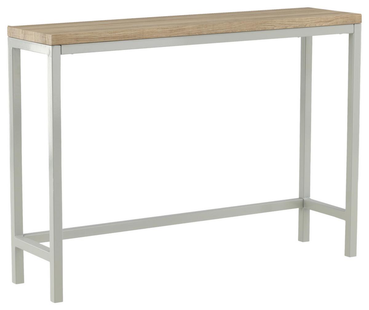 Beistelltisch Rise Naturfarben/grau B: 110 Cm - Naturfarben/Grau, Design, Holzwerkstoff/Metall (110/30/80cm) - Livetastic