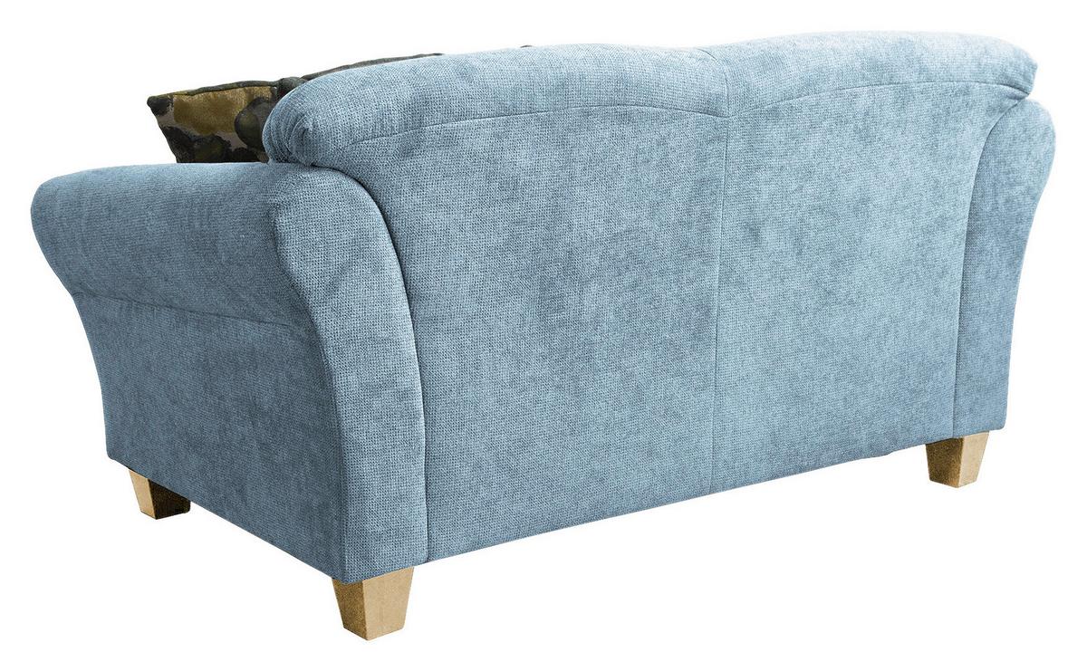 2-Sitzer-Sofa Gotland hellblau Rücken echt, 163x84x89 cm - Naturfarben/Hellblau, KONVENTIONELL, Textil (163/84/89cm) - Sit & More