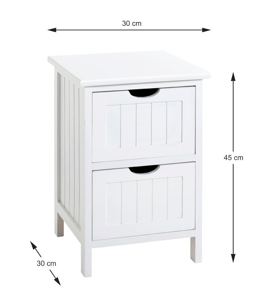 Malá Biela Komoda Malmö Š:30cm - biela, Basics, drevo/kompozitné drevo (30/45/30cm)