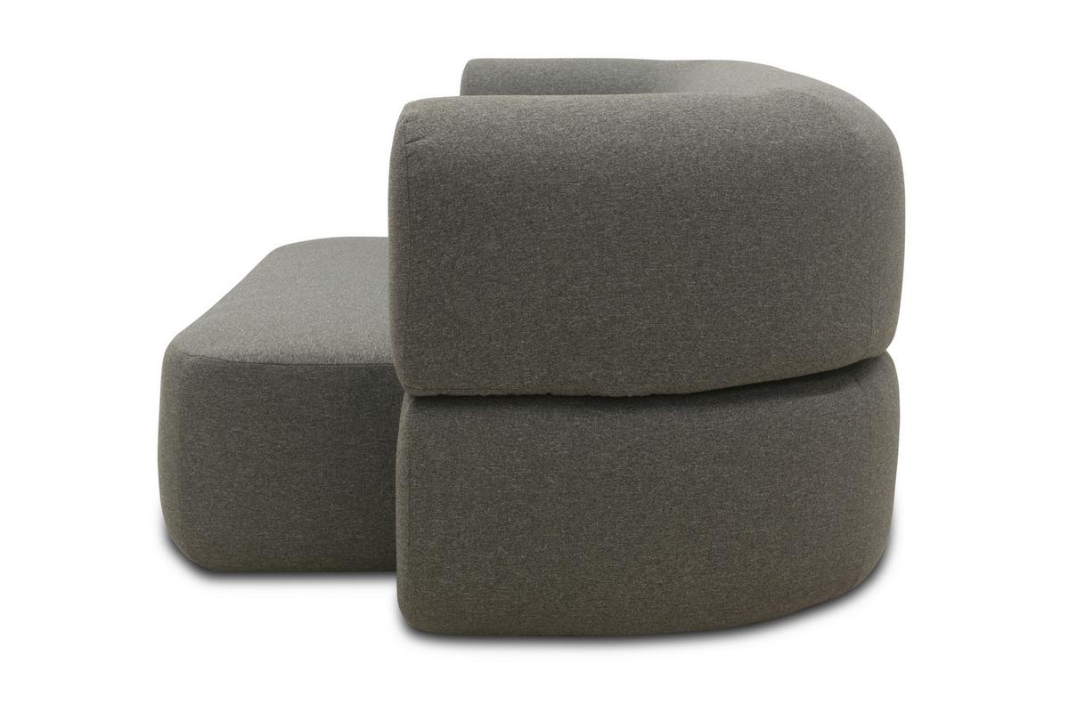 Schlafsofa Dunkelgrau B: 208 Cm - Dunkelgrau/Schwarz, Design, Textil (208/78/115cm) - MID.YOU