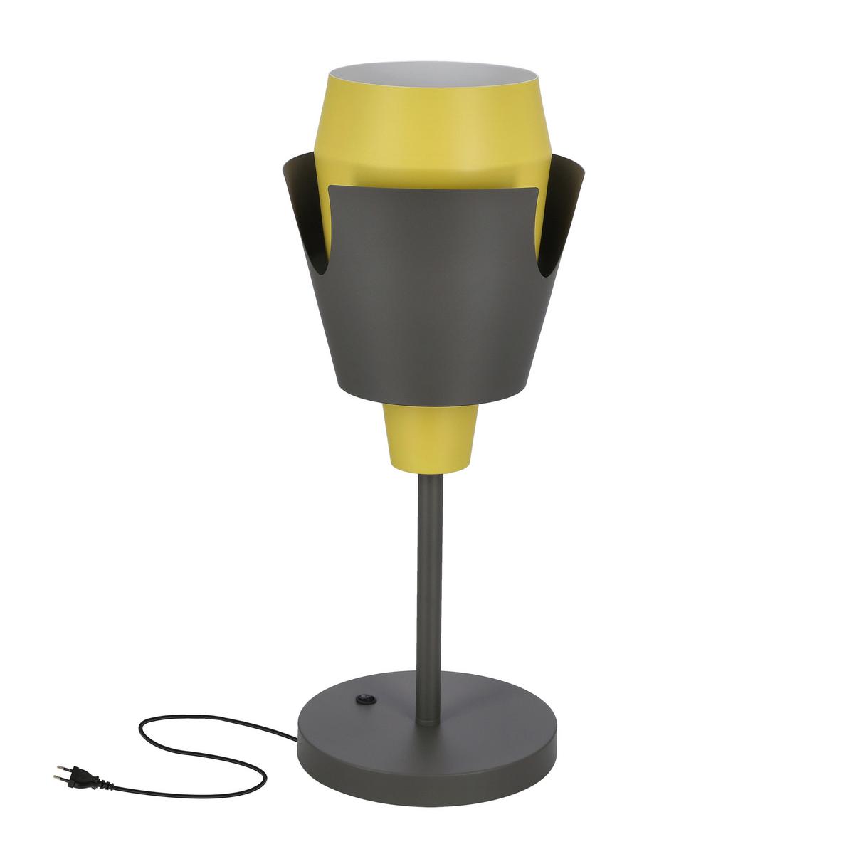 Tischleuchte 50501150 Falun - Gelb/Grau, Design, Metall (20/20/54cm)