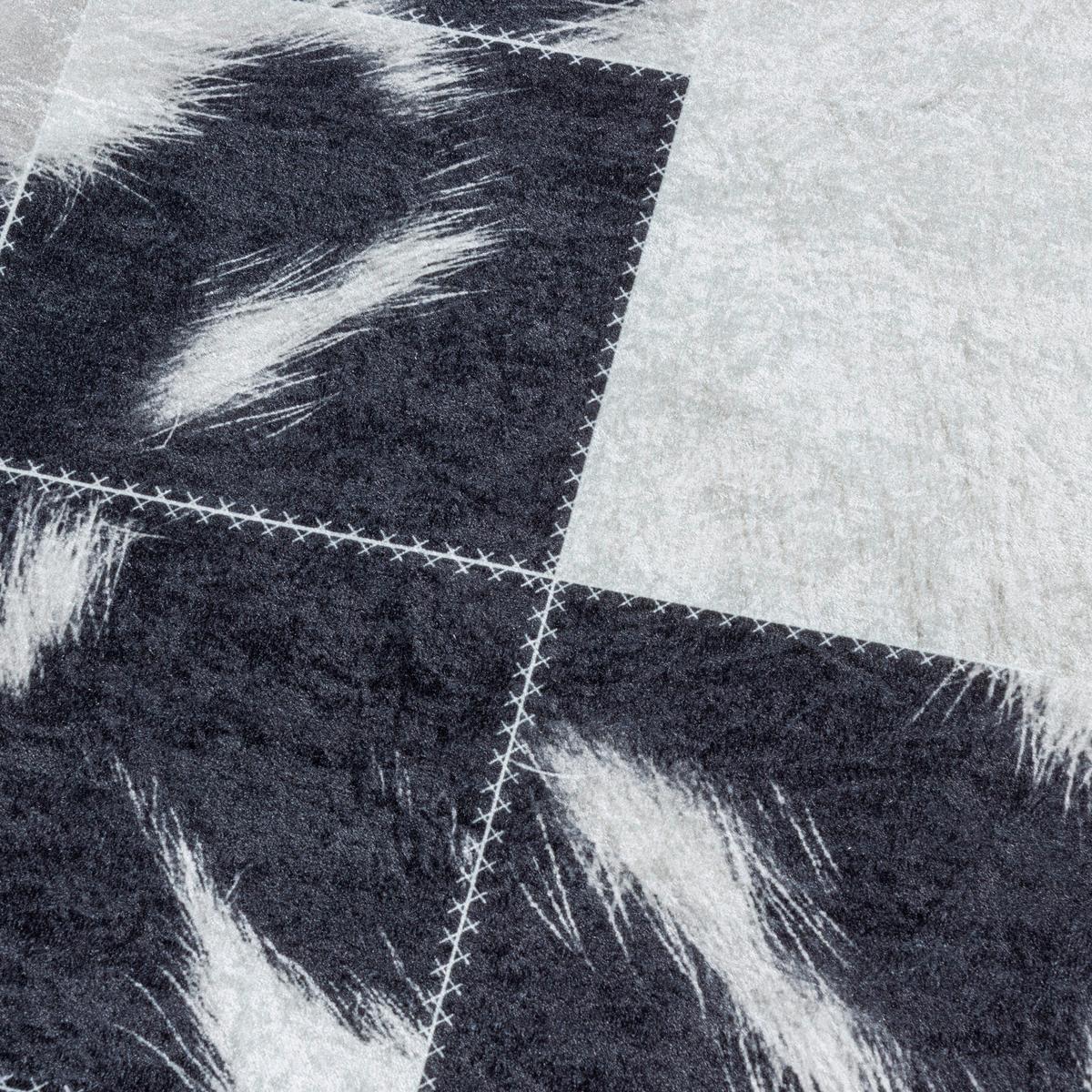 Flachwebteppich Fiesta - Creme/Schwarz, Design, Textil (140/200cm) - Novel