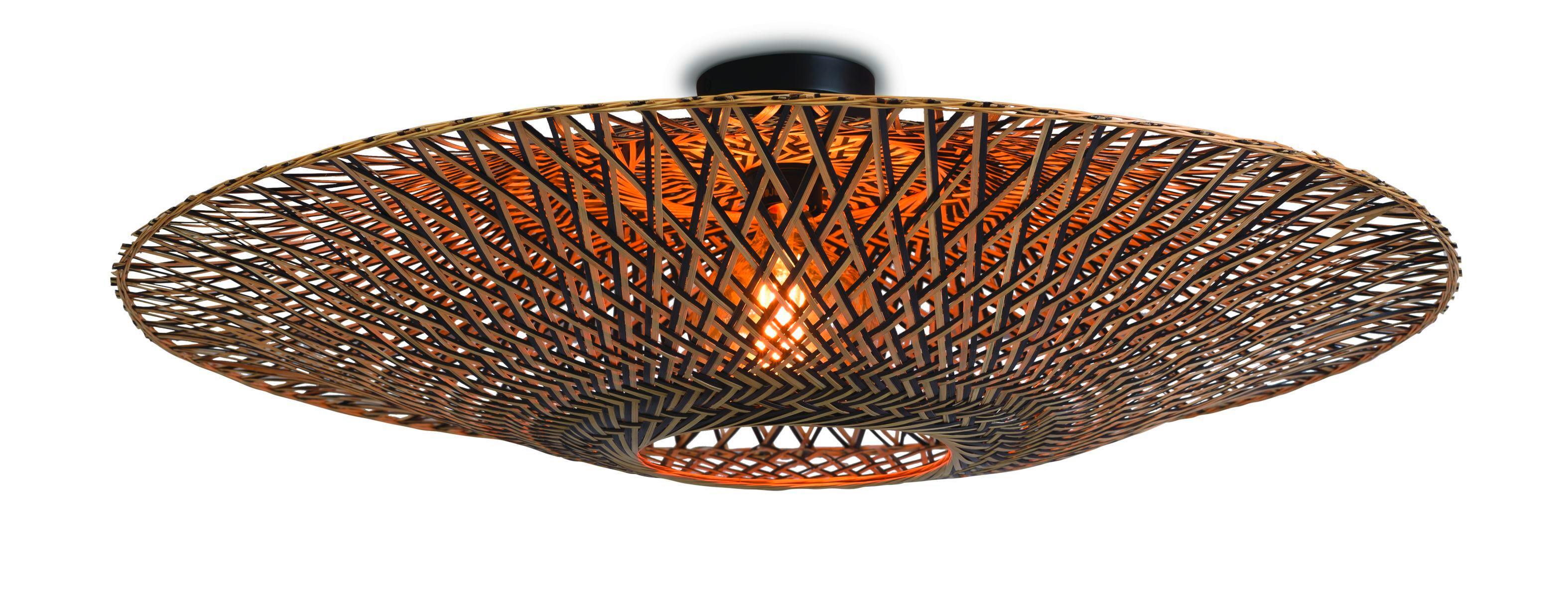 Deckenleuchte Bali/C/8720/Bn - Schwarz/Naturfarben, Trend, Holz (87/23cm) - Good & Mojo