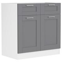 Küchenunterschrank Colura - Anthrazit/Weiß, Trend, Holzwerkstoff/Kunststoff (80/82/46cm) - MID.YOU
