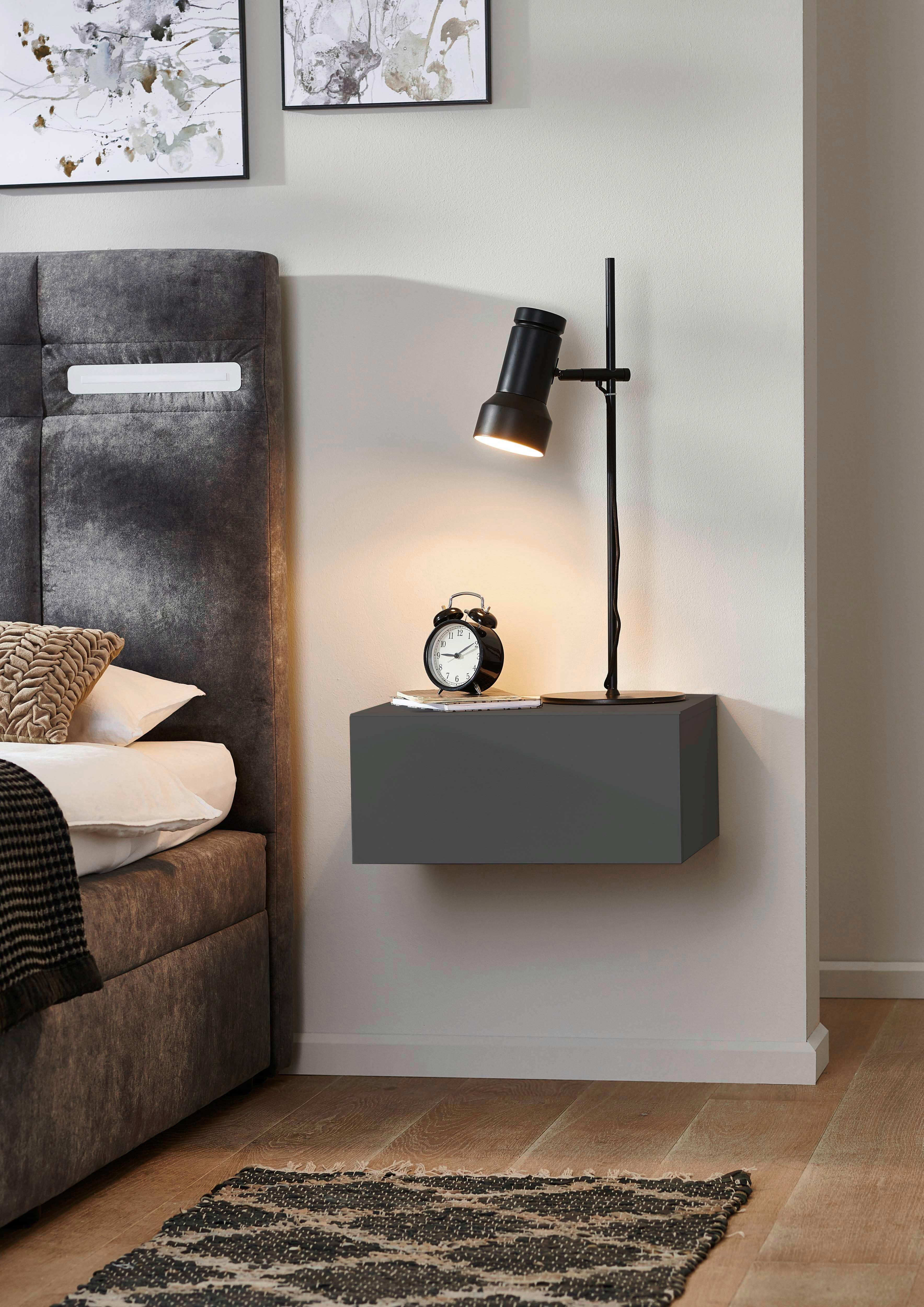 Nachttisch Faro, Anthrazit B: 44 Cm - Anthrazit, MODERN, Holzwerkstoff (44/21/40cm) - MID.YOU