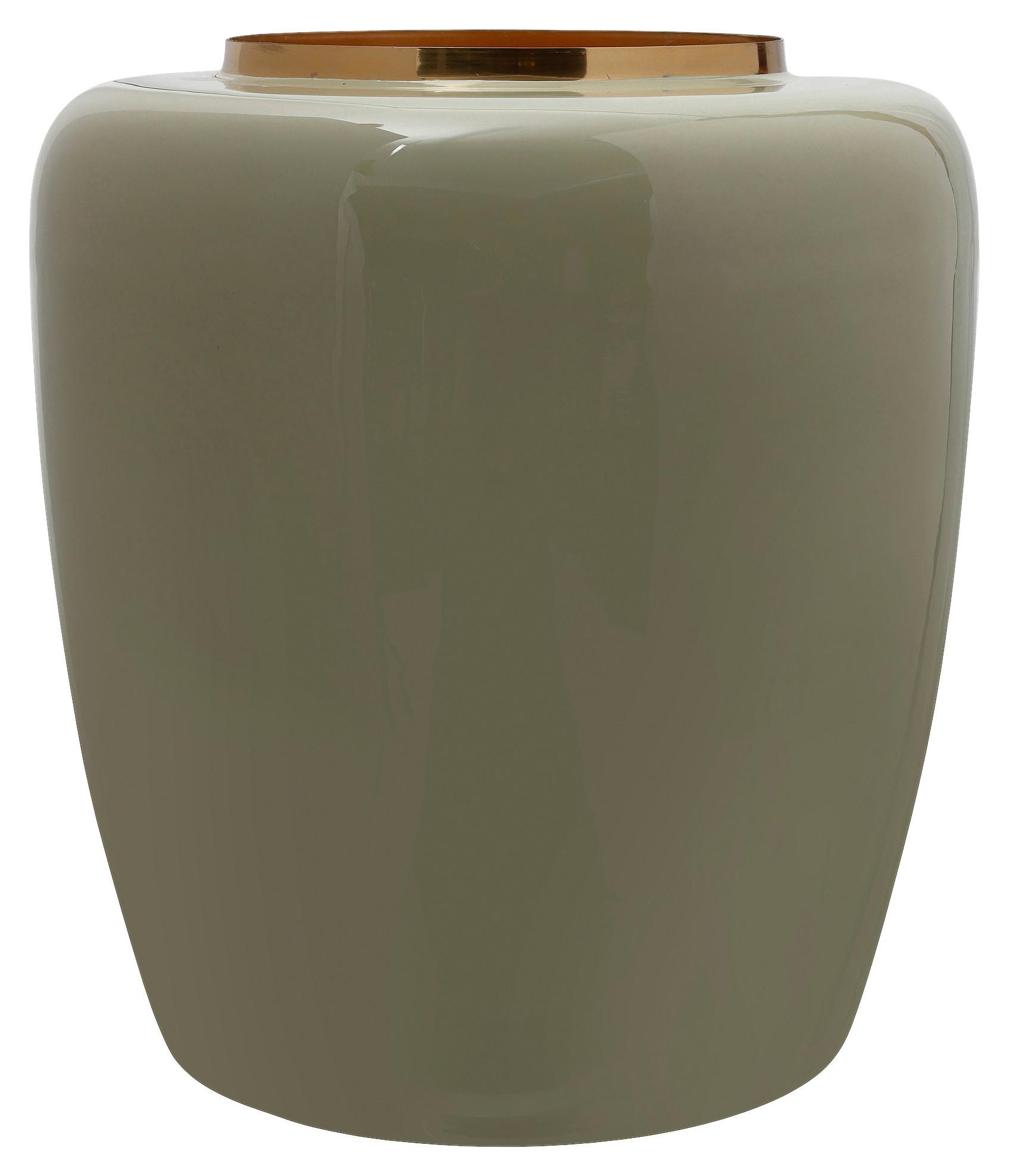 VÁZA ART DECO 125 - zlatá/mätovozelená, Trend, kov (34/36,5cm) - Kayoom