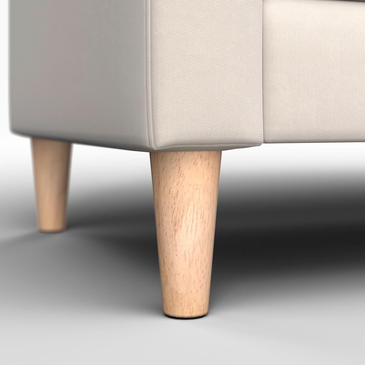 Rohová sedačka NOEMIE, přírodní barvy - přírodní barvy/béžová, Moderní, dřevo/textil (198/86/78-135cm) - Bessagi Home
