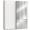 Schwebetürenschrank B: 200 Cm Level 36a Weiß - Weiß, MODERN, Holzwerkstoff (200/236/65cm) - MID.YOU