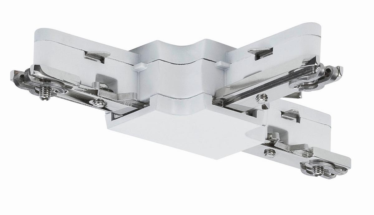 Schienesystem Urail T-Verbinder 97686 Weiß - Weiß, Design, Metall (10,4/1,8/6,2cm) - Paulmann