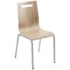 Besucherstuhl My Life Eiche teilmassiv - Eichefarben/Silberfarben, Basics, Holz/Metall (48/87/55cm) - MID.YOU