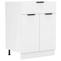 Küchenunterschrank Fasola Weiß B: 60 cm - Weiß, Trend, Holzwerkstoff (60/82/46cm) - MID.YOU