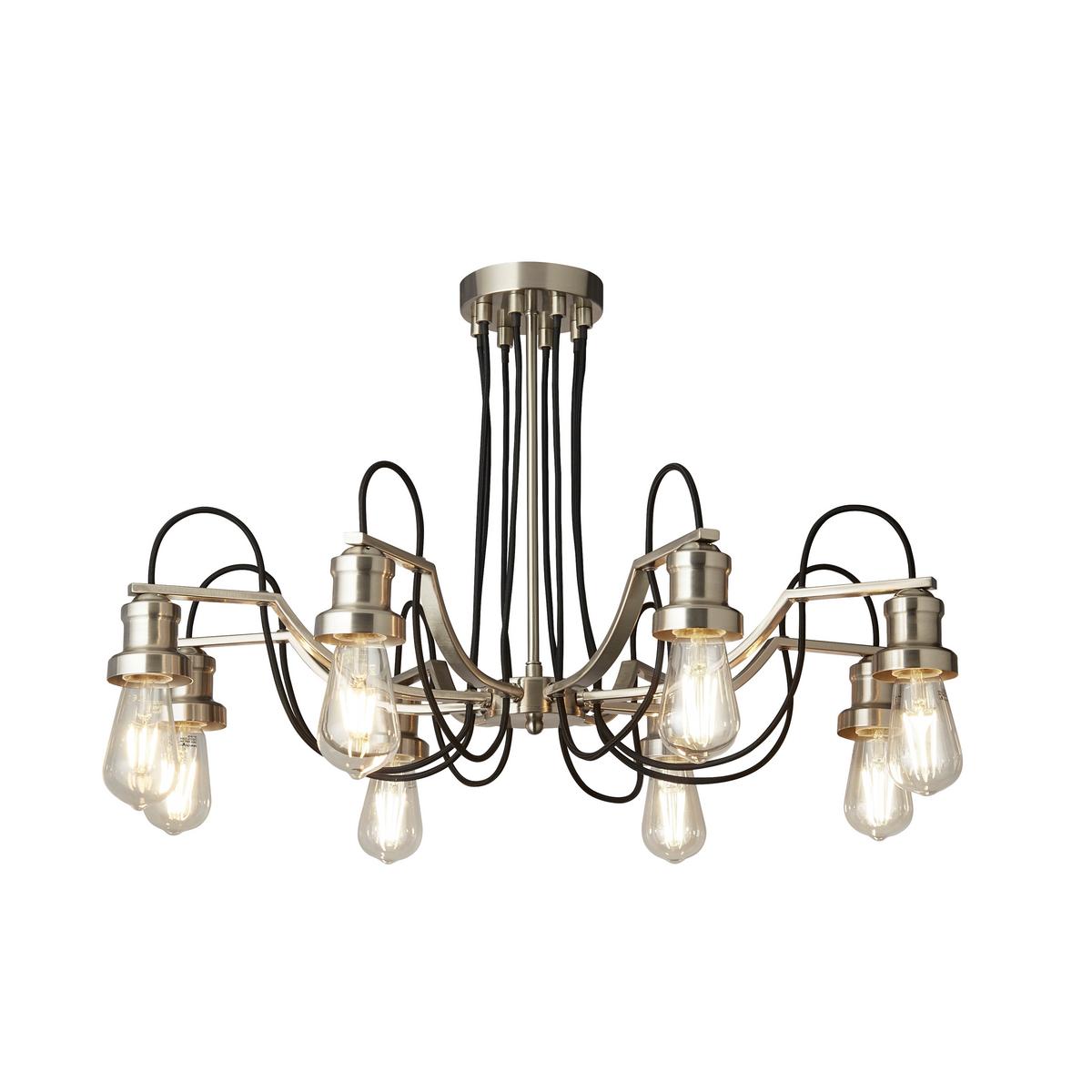 Hängeleuchte 1068-8ss Olivia - Silberfarben, KONVENTIONELL, Metall (70/43cm)